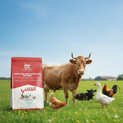 "القاضي": صحة قوية، نمو أفضل، لكل الحيوانات (دجاج، بقر، غنم).